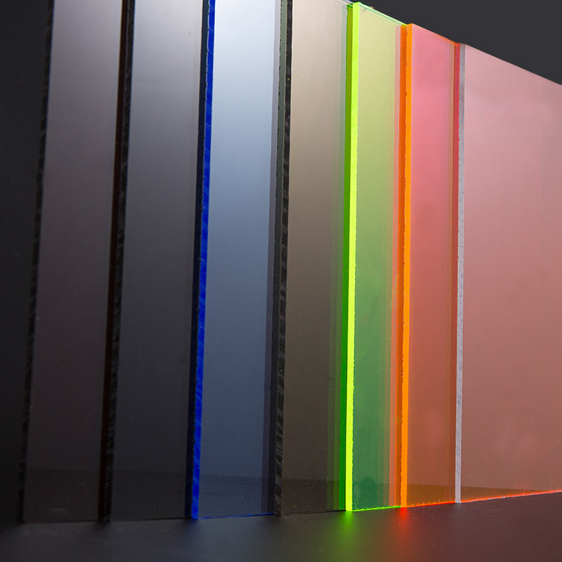 Durchscheinend farbenfrohe Acrylblatt